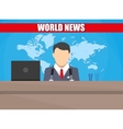 news announcer in the studio vector image