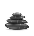 pyramid zen spa stones isolated on white vector image
