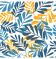 floral seamless pattern tropical leaves fashion vector image