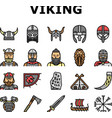 viking medieval norse helmet icons set vector image vector image