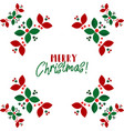 christmas wreath scandinavian flat vector image