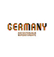 font alphabet made in german style letters folded vector image
