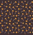 halloween pattern with toffee apple vector image vector image