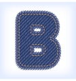 jeans alphabet vector image vector image