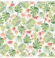 tropical flower jungle seamless pattern vector image