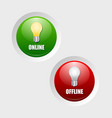 online and offline icons vector image