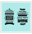 wedding stamps typography vector image vector image