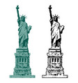 american symbol of new york statue liberty vector image