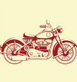 silhouette vintage biker motorcycle profile view vector image