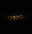 starry gold dust flash light spark sparkle stars vector image vector image