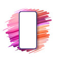 3d realistic colorful smartphone mockup template vector image vector image