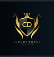 cd letter initial with royal templateelegant vector image