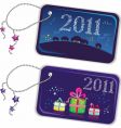 new year trinket tags 2010 vector image