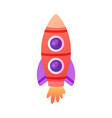 rocket as spacecraft flying in space vector image