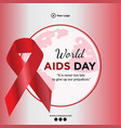 banner design of world aids day vector image