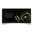 business card concept for beauty salon and hair vector image