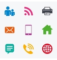 contact mail icons communication signs vector image