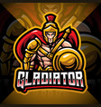 gladiator esport mascot logo design vector image