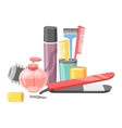 hairdresser barber icons vector image