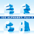 ice alphabet part 2 vector image vector image