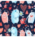 pattern with monsters vector image