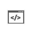 programming icon on white background vector image