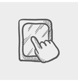 tablet touchscreen sketch icon vector image