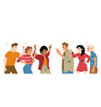 group of angry people quarrel and argue vector image