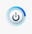 power button technology logo digital art techno vector image