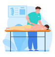 massage spine back orthopedic medical rehab injury vector image vector image