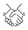 monochrome agreement icon vector image vector image
