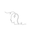 one continuous line drawing of head with charging vector image