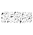 set hand drawn grunge arrows vector image