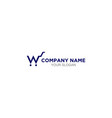 w market logo design vector image