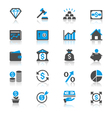 business and investment flat with reflection icons vector image
