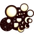 moon and stars vector image