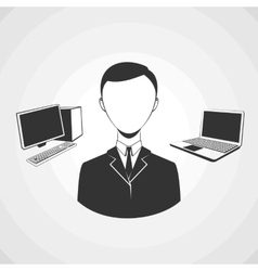 Programmer avatar profile userpic Royalty Free Vector Image