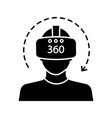 virtual reality video glyph icon vector image