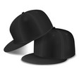 black cap hip hop set vector image vector image