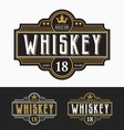 vintage frame label design suitable for whiskey vector image vector image
