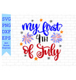 my first 4th of july vector image