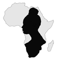 african woman silhouette vector image
