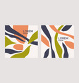 modern poster different shapes in doodle style vector image