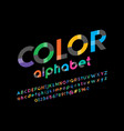 colour font vector image vector image