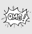 hand drawn comic speech bubbles with emotion vector image vector image
