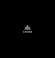 minimalist kingdom empire line outline logo design vector image