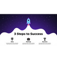 startup infographic rocket launch vector image vector image