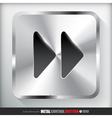 metal fast forward button vector image