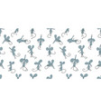 seamless pattern with funny hand drawn mice vector image