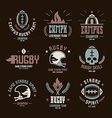 college rugby team badges vector image